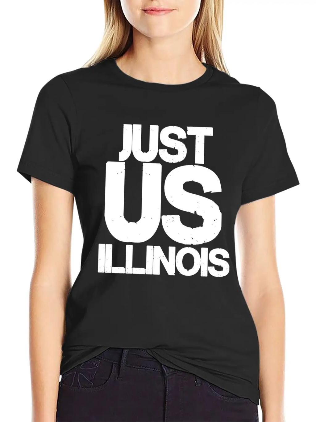 Just Us Illinois Basic Graphic T-Shirt – Daily Comfort In Soft Cotton