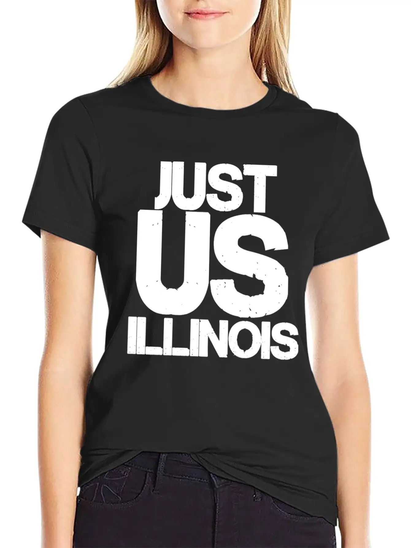 Just Us Illinois Basic Graphic T-Shirt – Daily Comfort In Soft Cotton