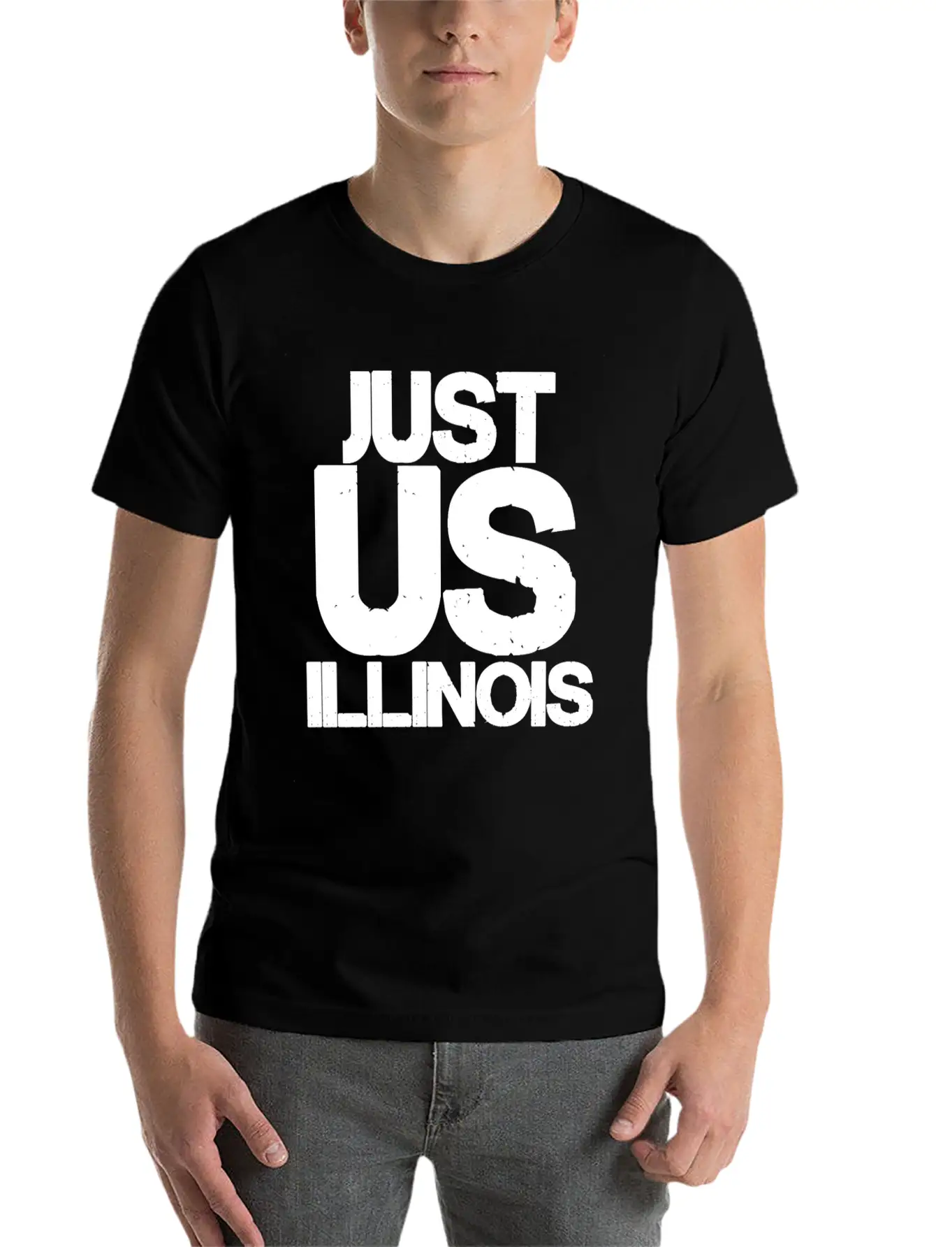 Just Us Illinois Basic Graphic T-Shirt – Daily Comfort In Soft Cotton
