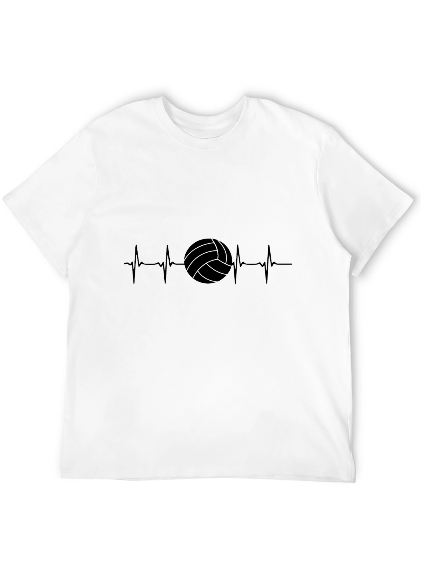 Volleyball Heartbeat Black T-Shirt