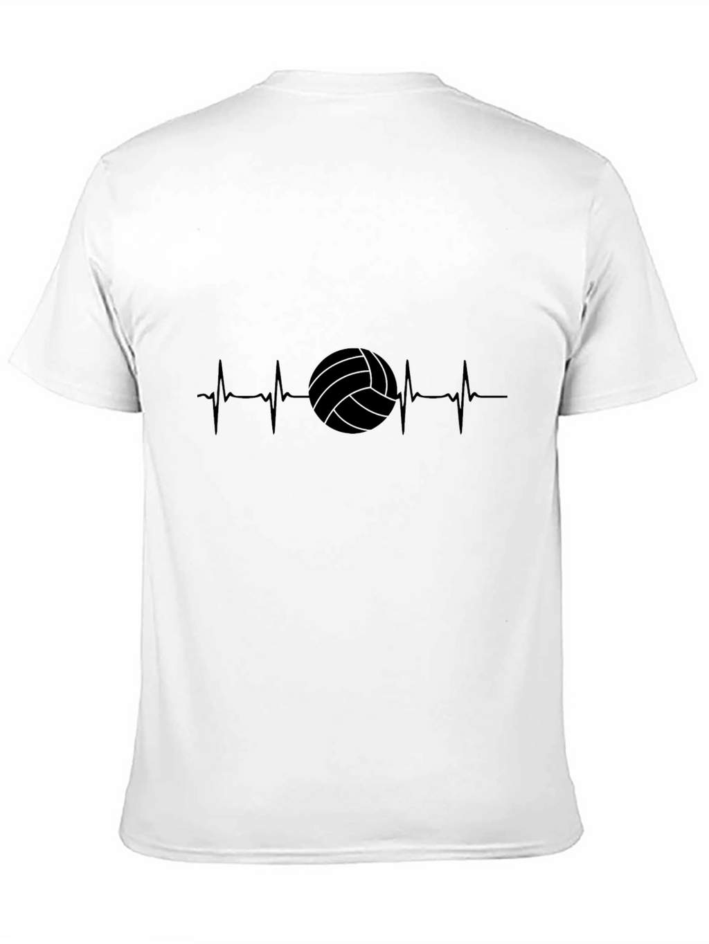 Volleyball Heartbeat Black T-Shirt