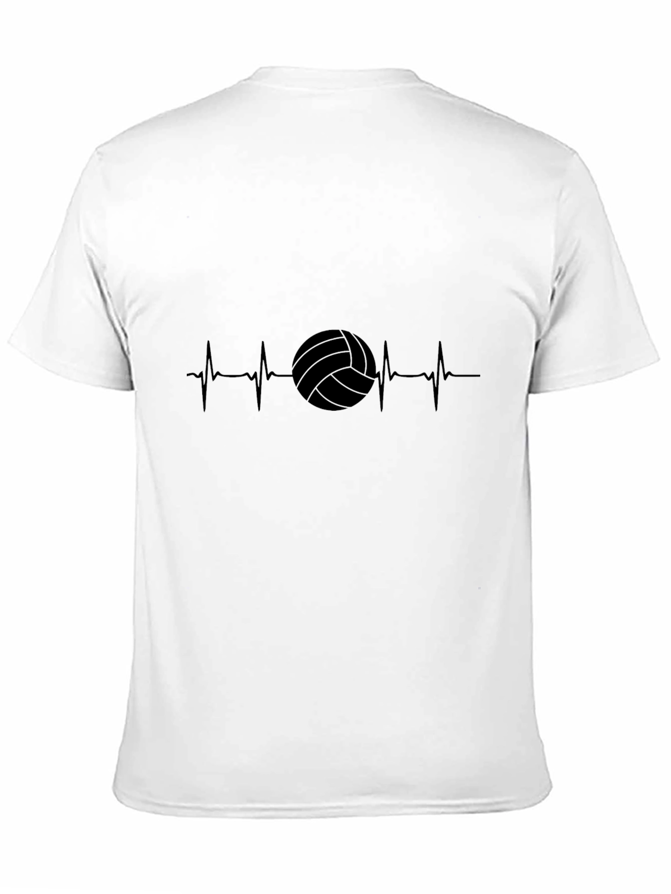 Volleyball Heartbeat Black T-Shirt