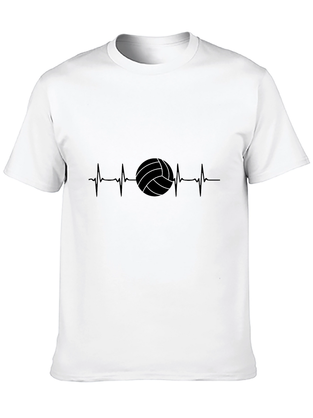 Volleyball Heartbeat Black T-Shirt