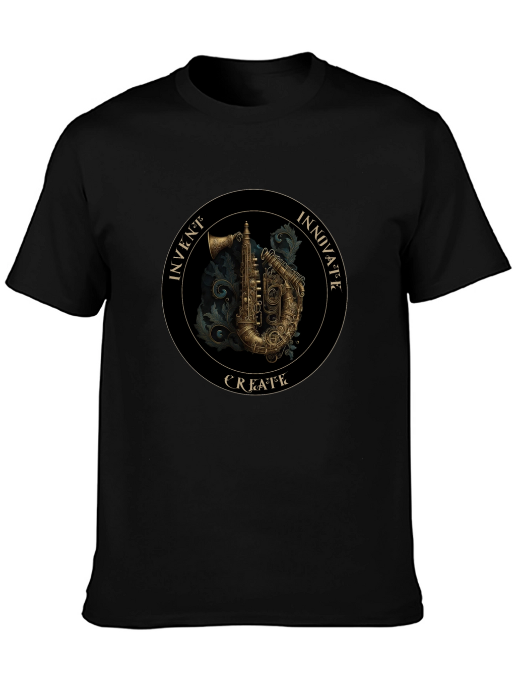 Steampunk Saxophone Graphic Tee - Invent Innovate Create!