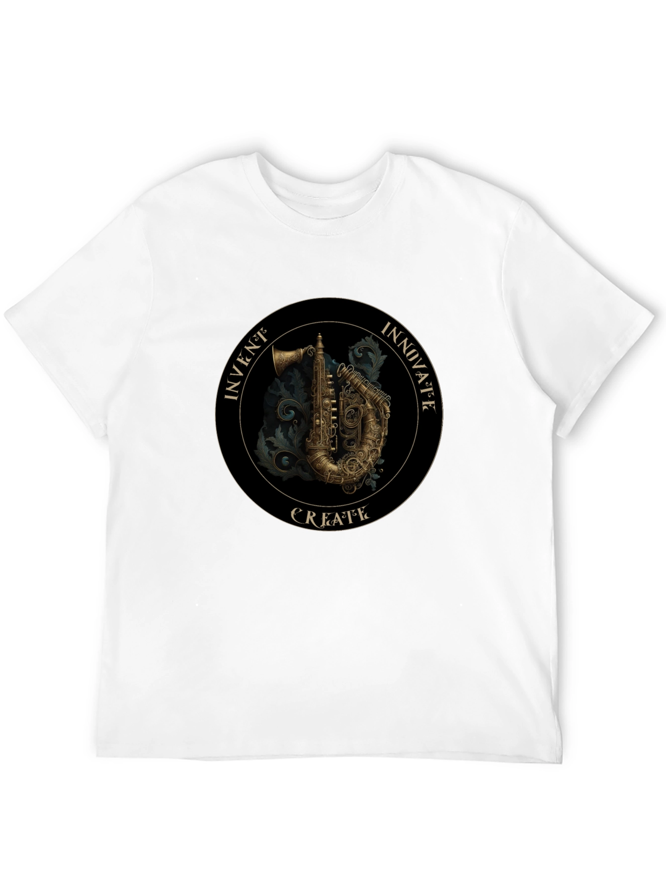 Steampunk Saxophone Graphic Tee - Invent Innovate Create!