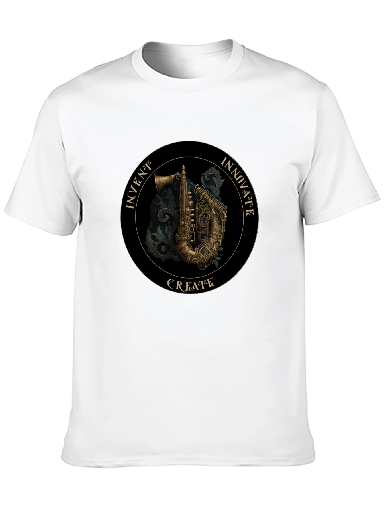 Steampunk Saxophone Graphic Tee - Invent Innovate Create!