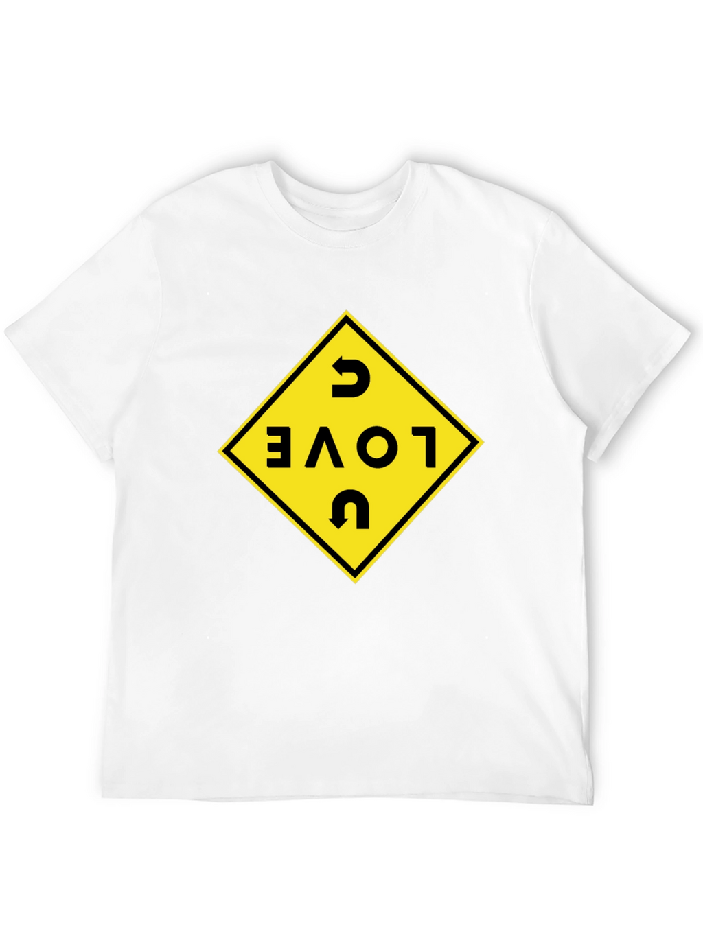 I Love U Black T-Shirt with Graphic
