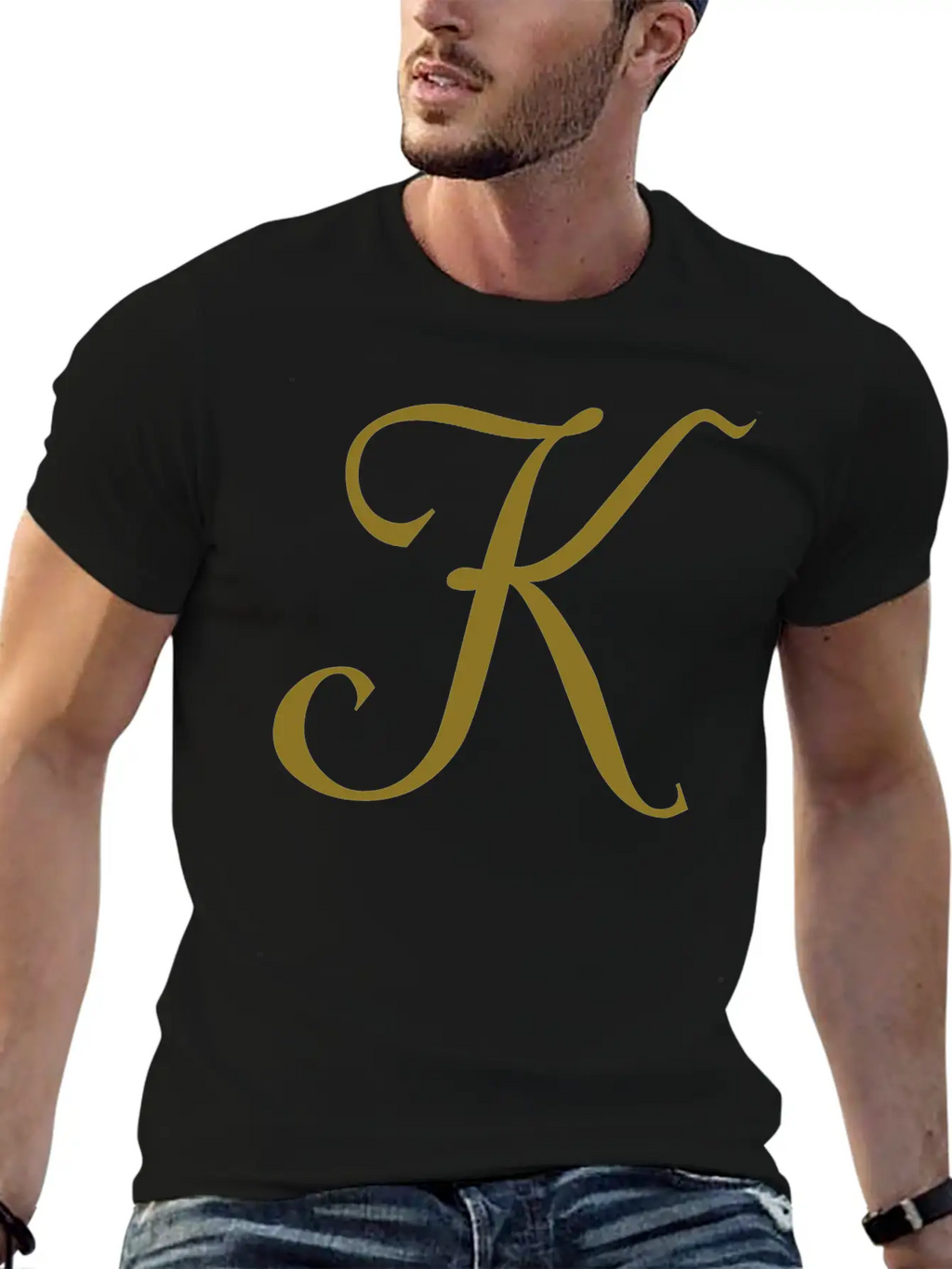 K - Letter Breathable Graphic T-Shirt – Perfect For Casual Days