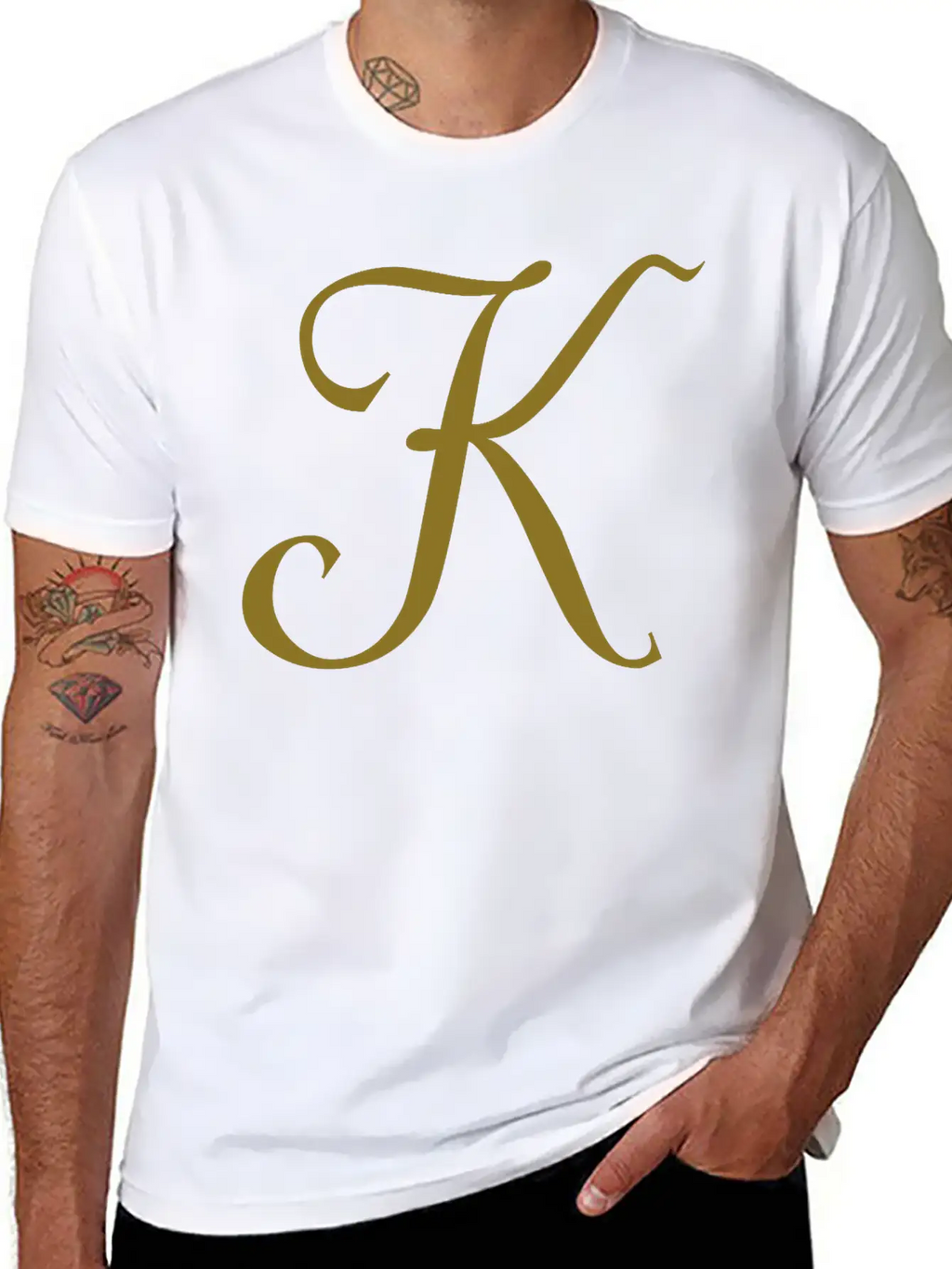 K - Letter Breathable Graphic T-Shirt – Perfect For Casual Days