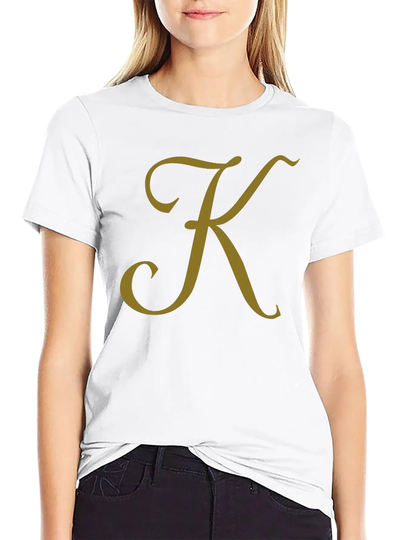 K - Letter Breathable Graphic T-Shirt – Perfect For Casual Days