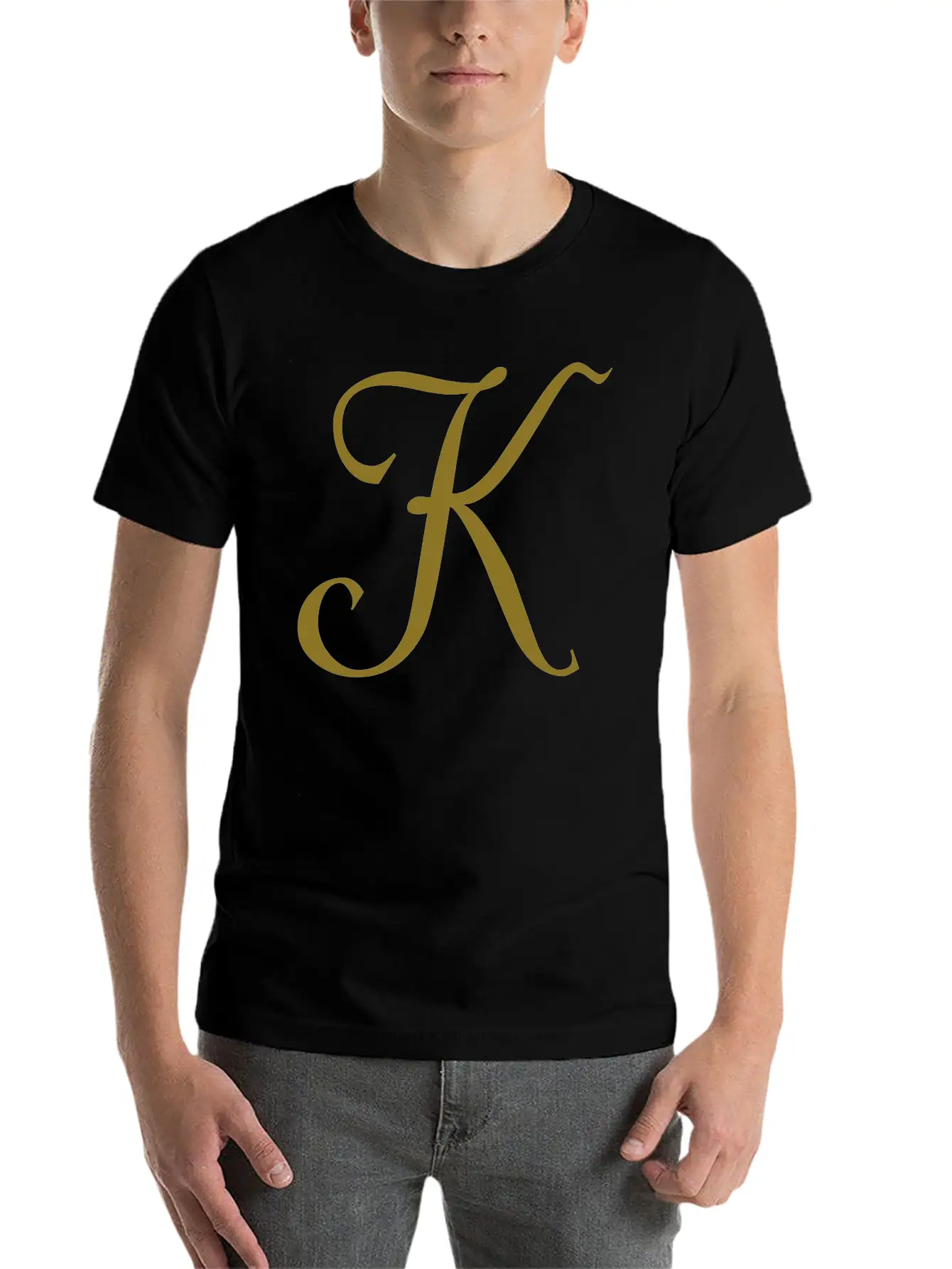 K - Letter Breathable Graphic T-Shirt – Perfect For Casual Days