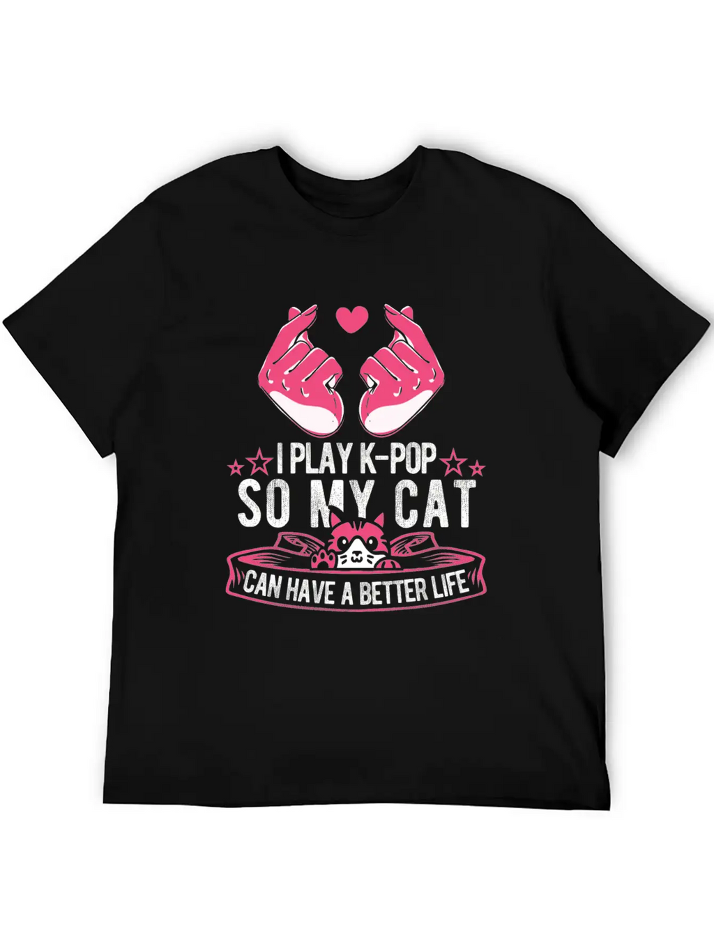 K Pop Cat Classic Cotton Tee – Unisex Comfort For Any Season