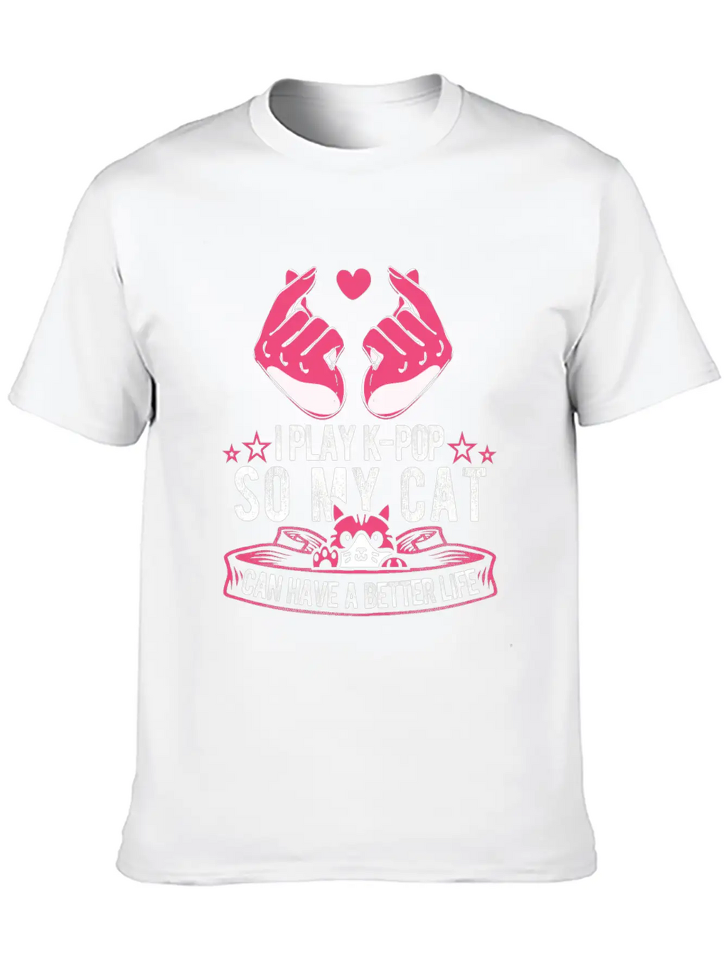 K Pop Cat Classic Cotton Tee – Unisex Comfort For Any Season