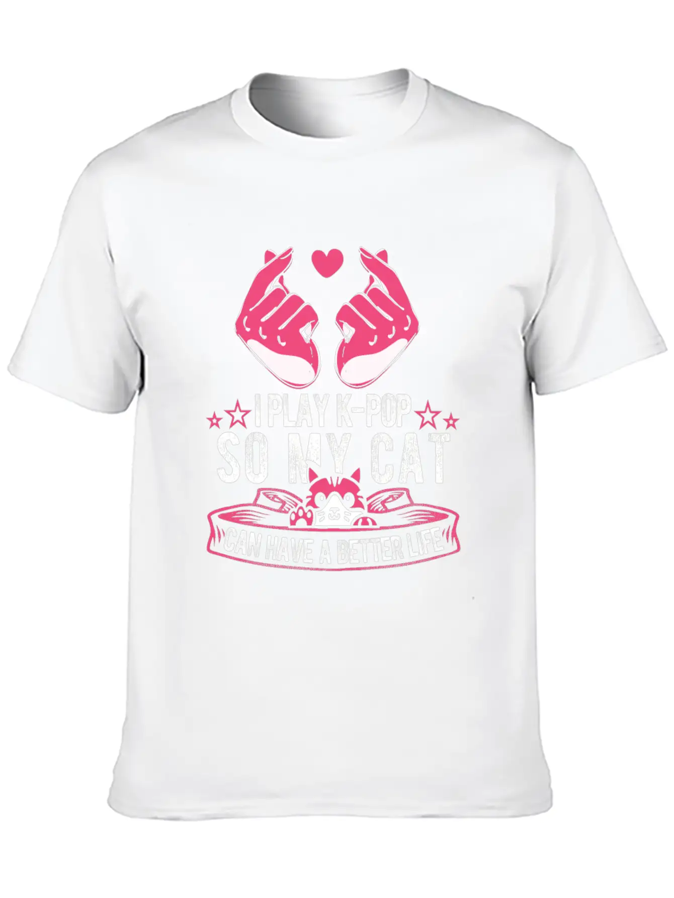 K Pop Cat Classic Cotton Tee – Unisex Comfort For Any Season