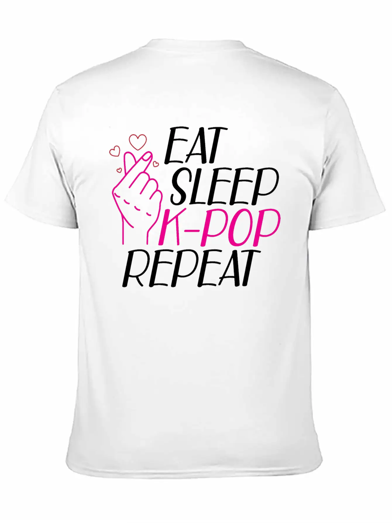 K-Pop - Eat Sleep K-pop Repeat B Classic Cotton Tee – Unisex Comfort For Any Season