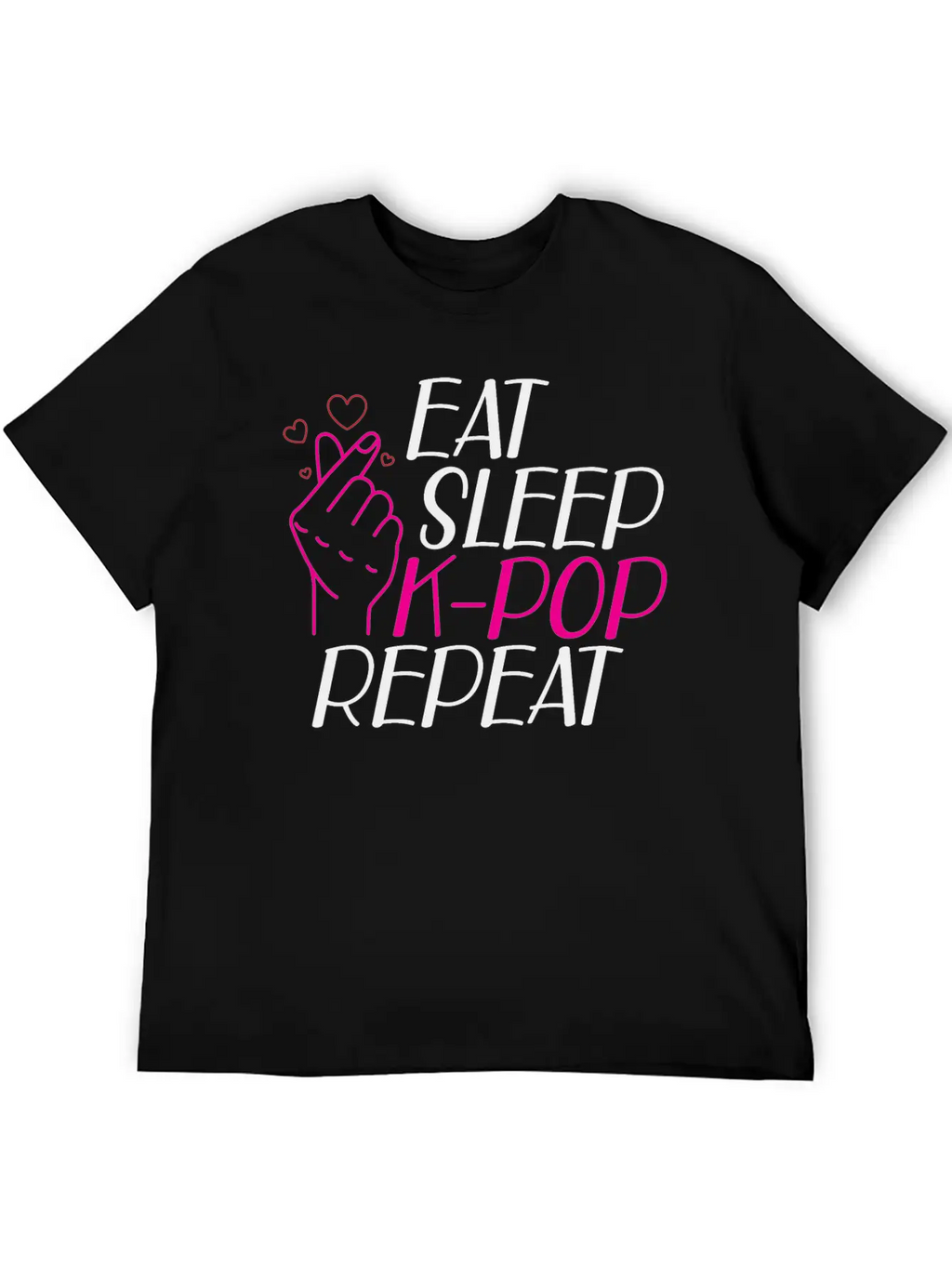 K-Pop - Eat Sleep K-pop Repeat B Classic Cotton Tee – Unisex Comfort For Any Season