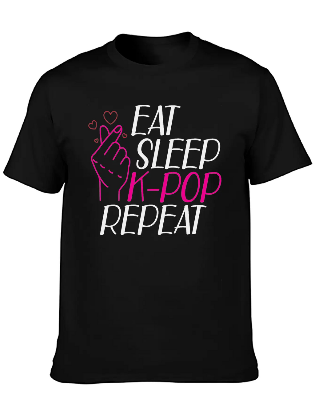 K-Pop - Eat Sleep K-pop Repeat B Classic Cotton Tee – Unisex Comfort For Any Season