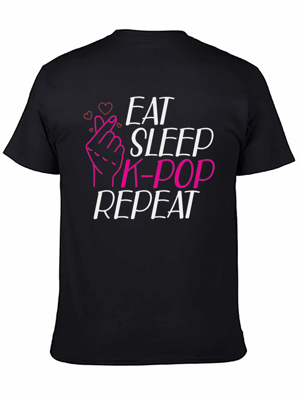 K-Pop - Eat Sleep K-pop Repeat B Classic Cotton Tee – Unisex Comfort For Any Season
