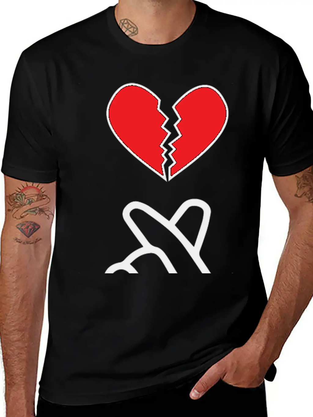 K Pop Finger Broken Love Breathable Soft Cotton T-Shirt – Timeless Casual Look