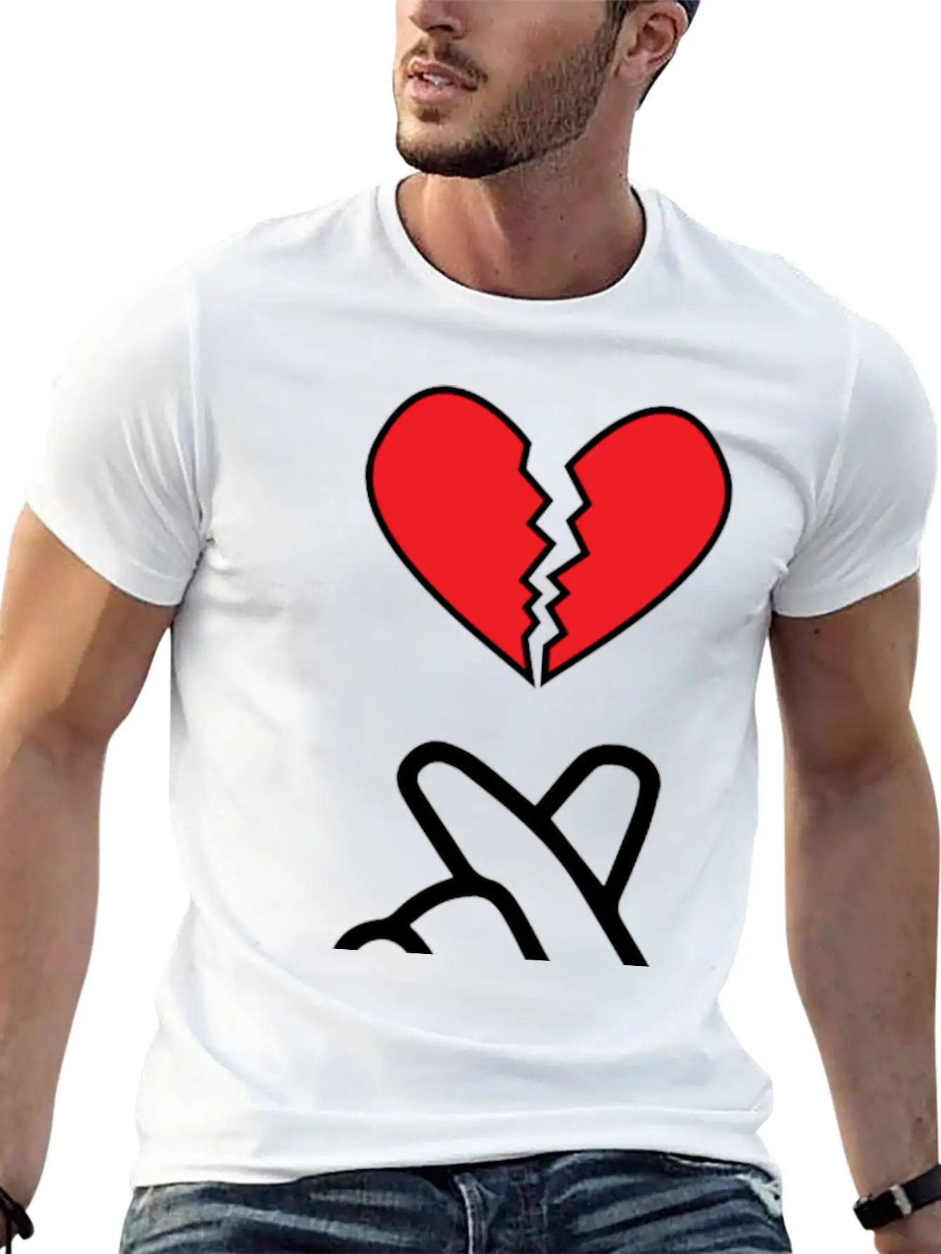 K Pop Finger Broken Love Breathable Soft Cotton T-Shirt – Timeless Casual Look