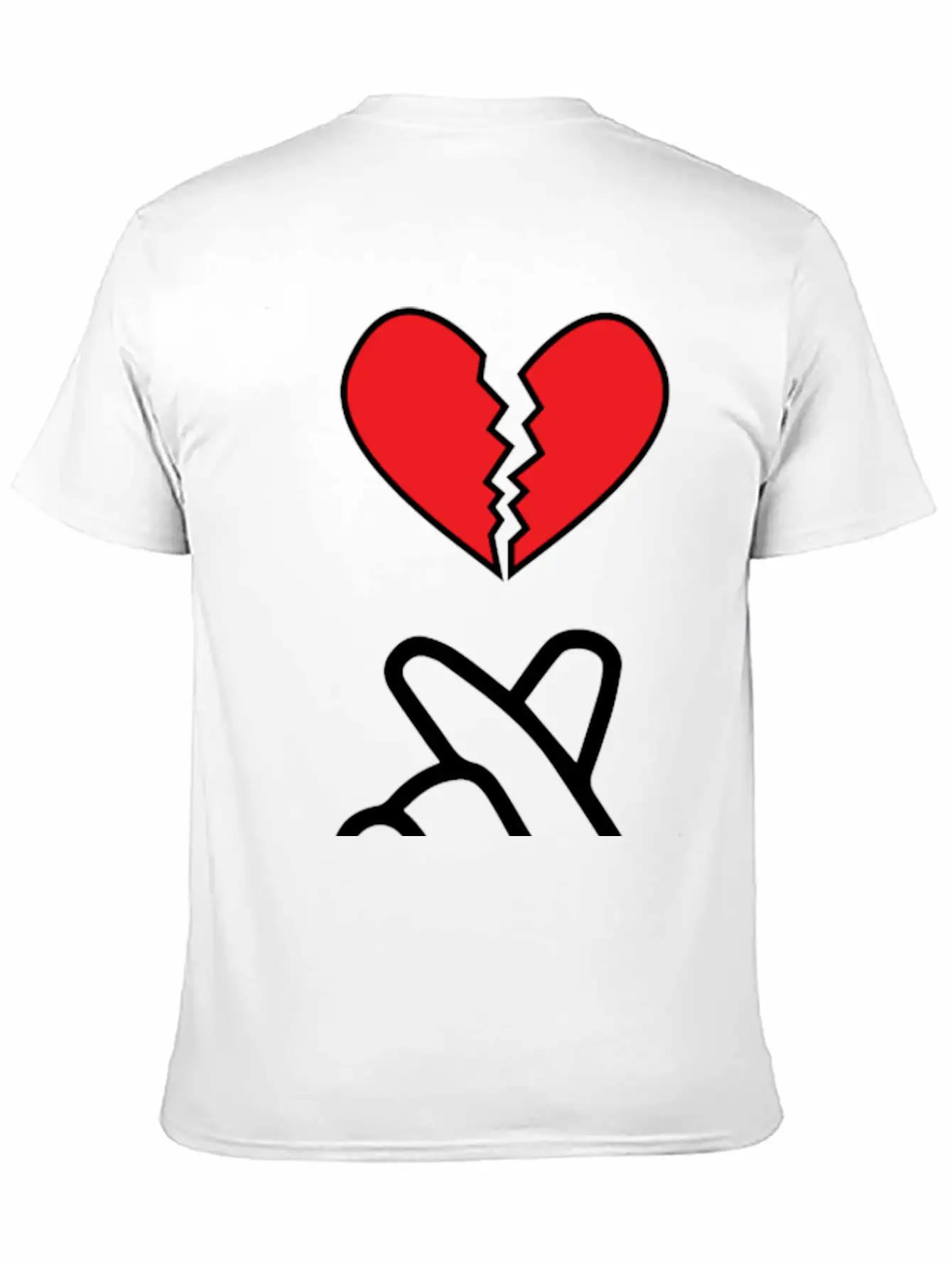 K Pop Finger Broken Love Breathable Soft Cotton T-Shirt – Timeless Casual Look