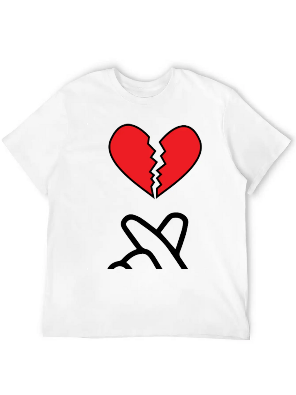 K Pop Finger Broken Love Breathable Soft Cotton T-Shirt – Timeless Casual Look
