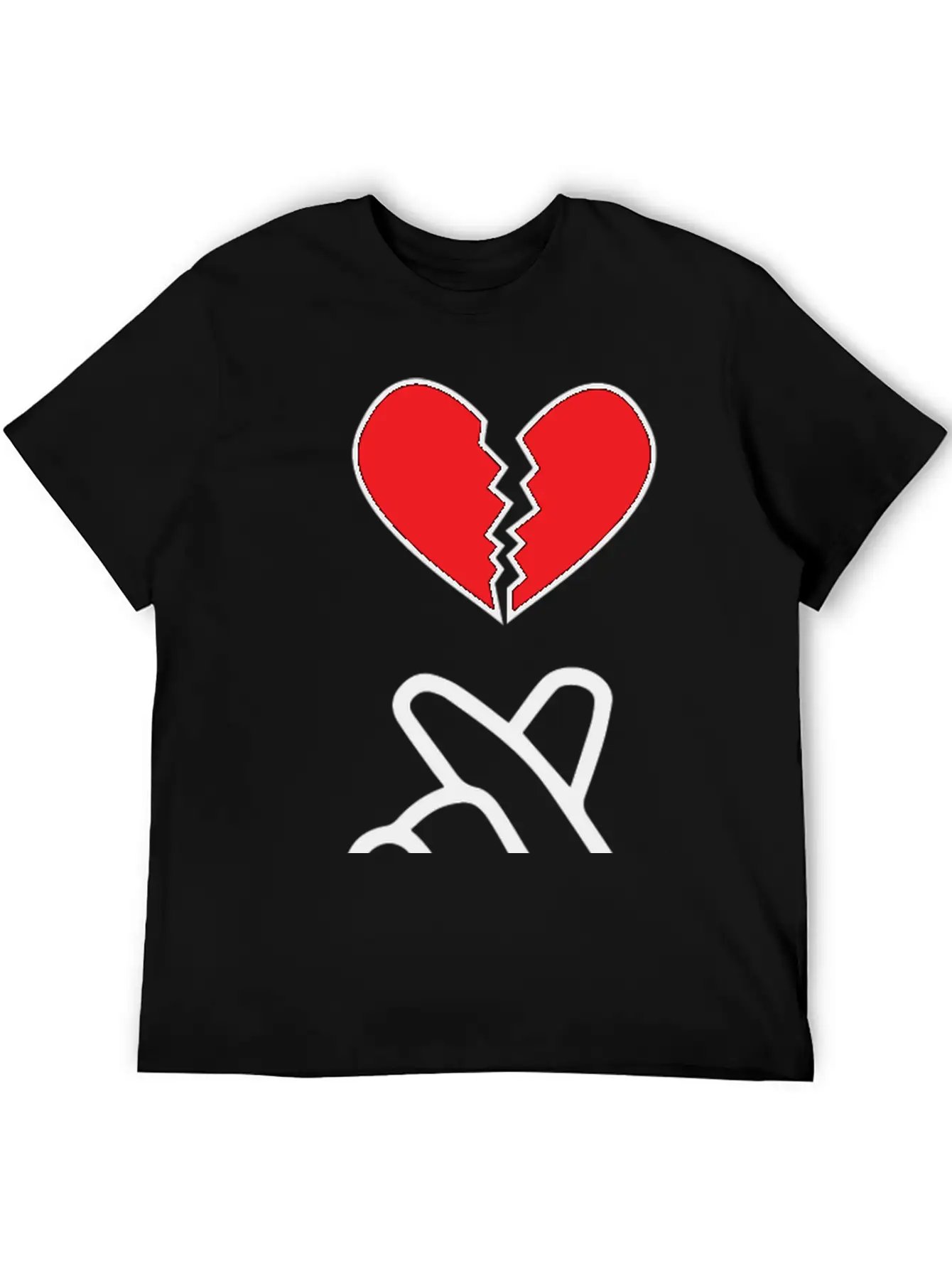 K Pop Finger Broken Love Breathable Soft Cotton T-Shirt – Timeless Casual Look