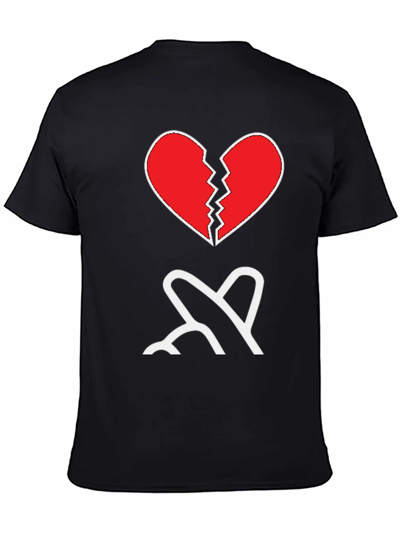 K Pop Finger Broken Love Breathable Soft Cotton T-Shirt – Timeless Casual Look