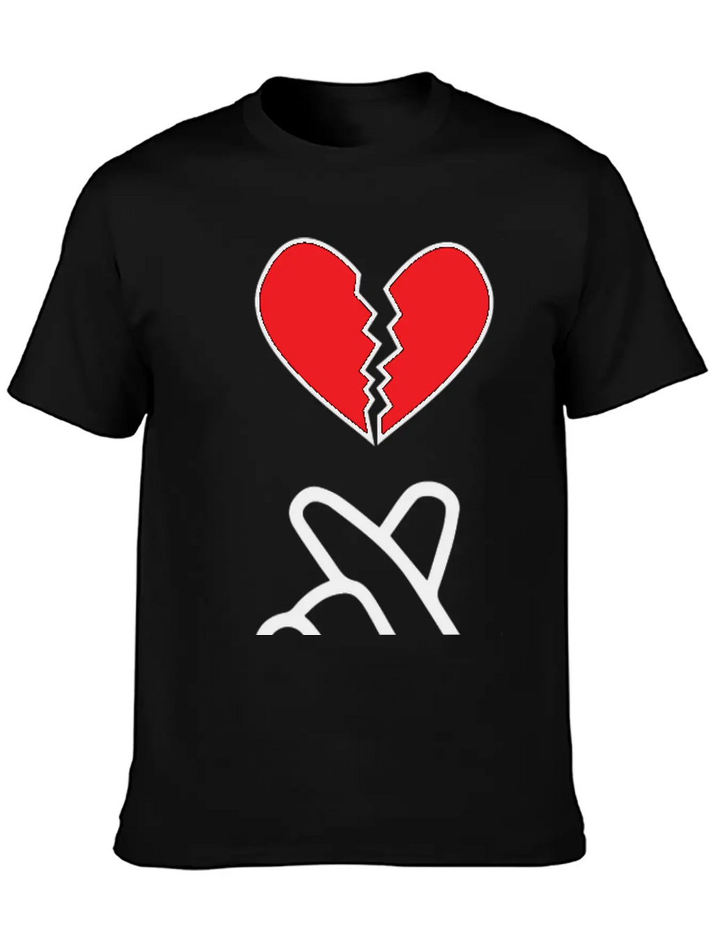 K Pop Finger Broken Love Breathable Soft Cotton T-Shirt – Timeless Casual Look