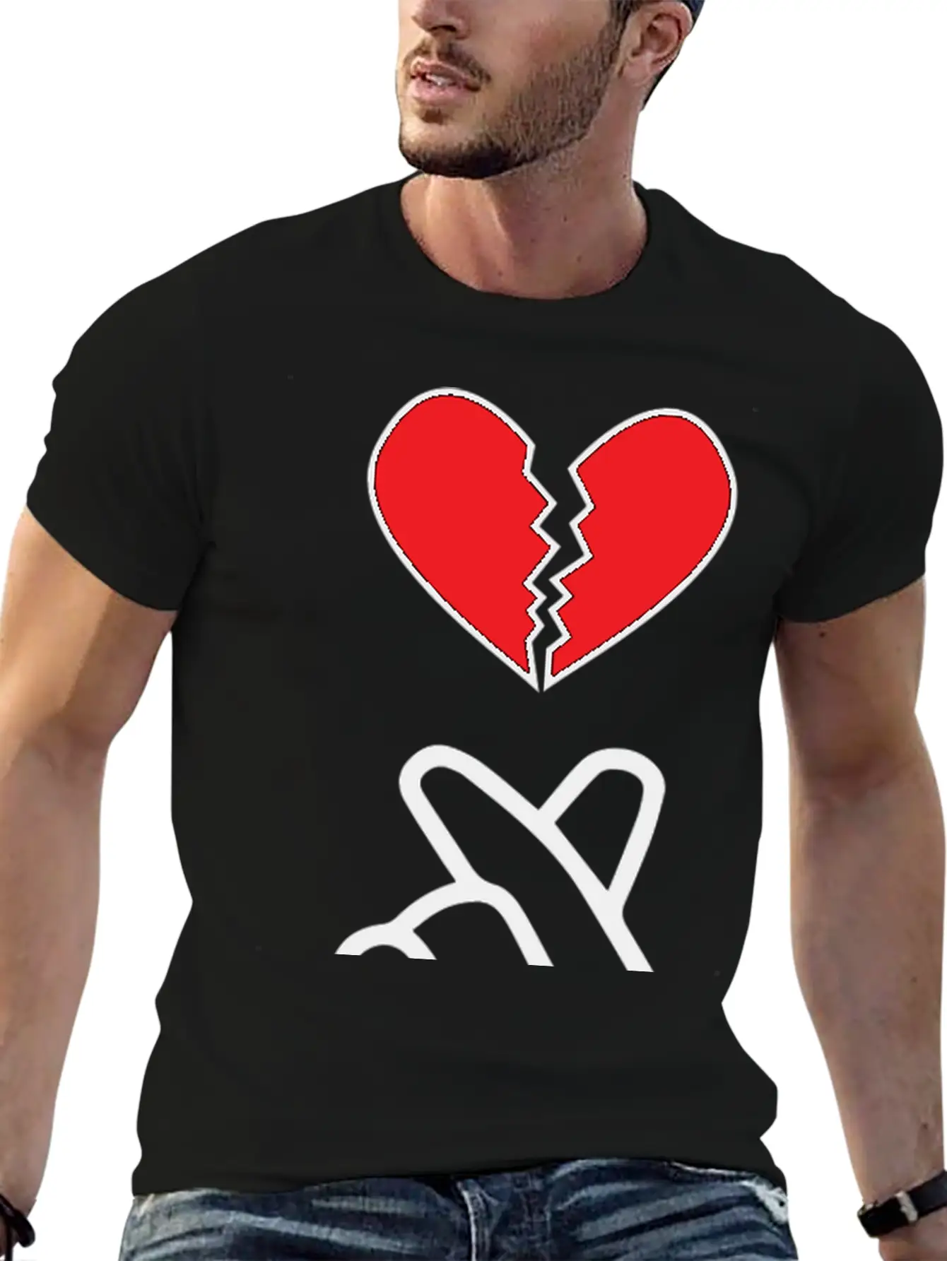 K Pop Finger Broken Love Breathable Soft Cotton T-Shirt – Timeless Casual Look