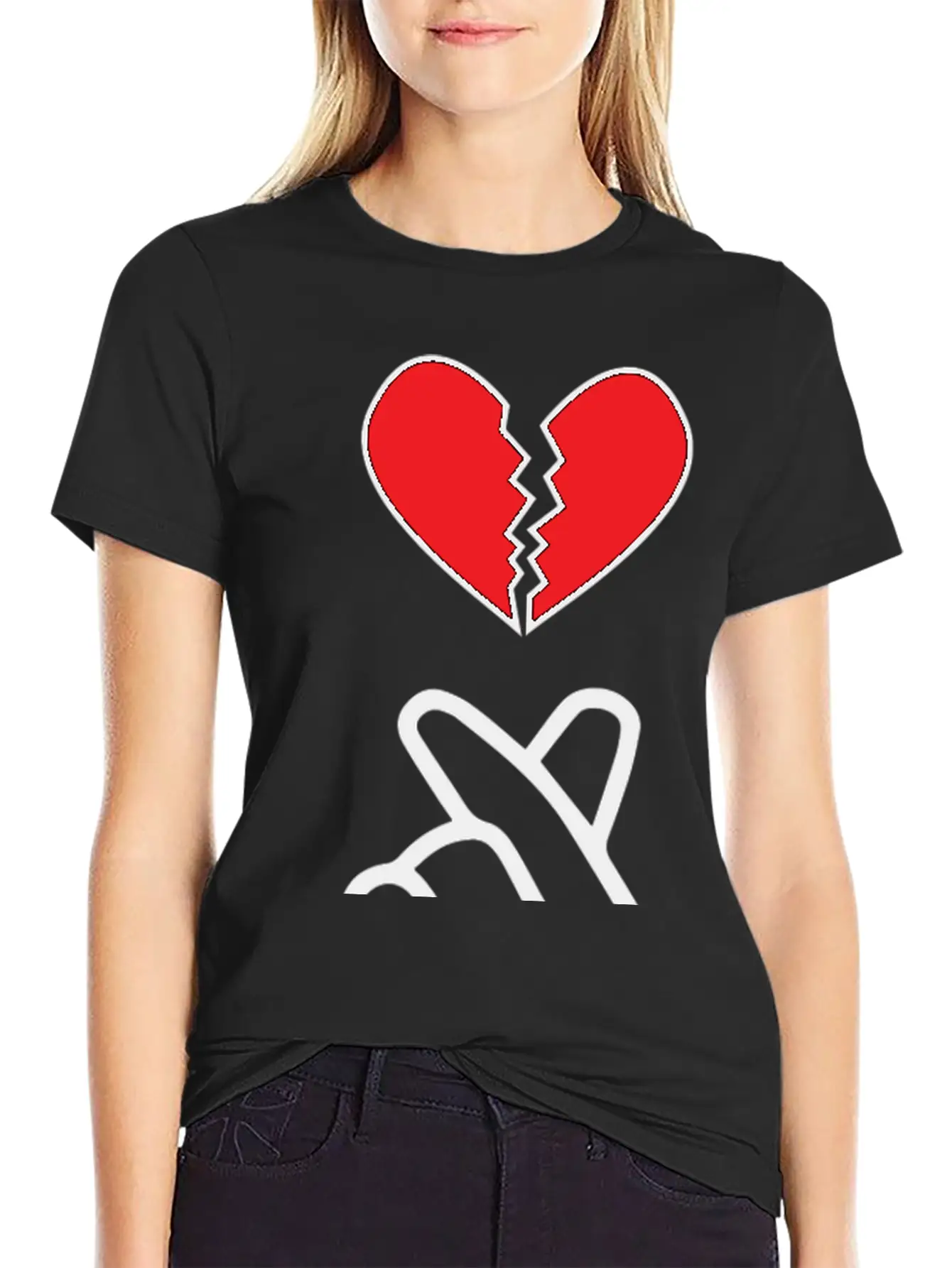 K Pop Finger Broken Love Breathable Soft Cotton T-Shirt – Timeless Casual Look