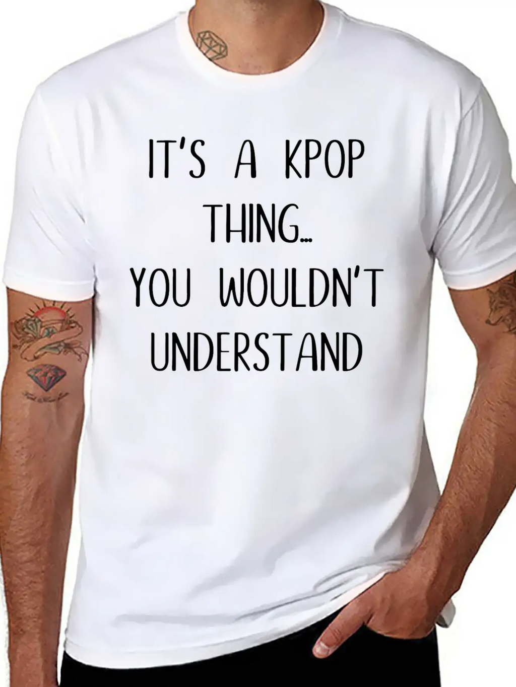 K - Pop Gift Saying Music Breathable Soft Cotton T-Shirt – Timeless Casual Look