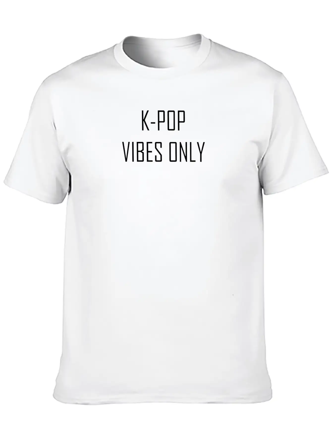 K POP VIBES ONLY Basic Graphic T-Shirt – Daily Comfort In Soft Cotton