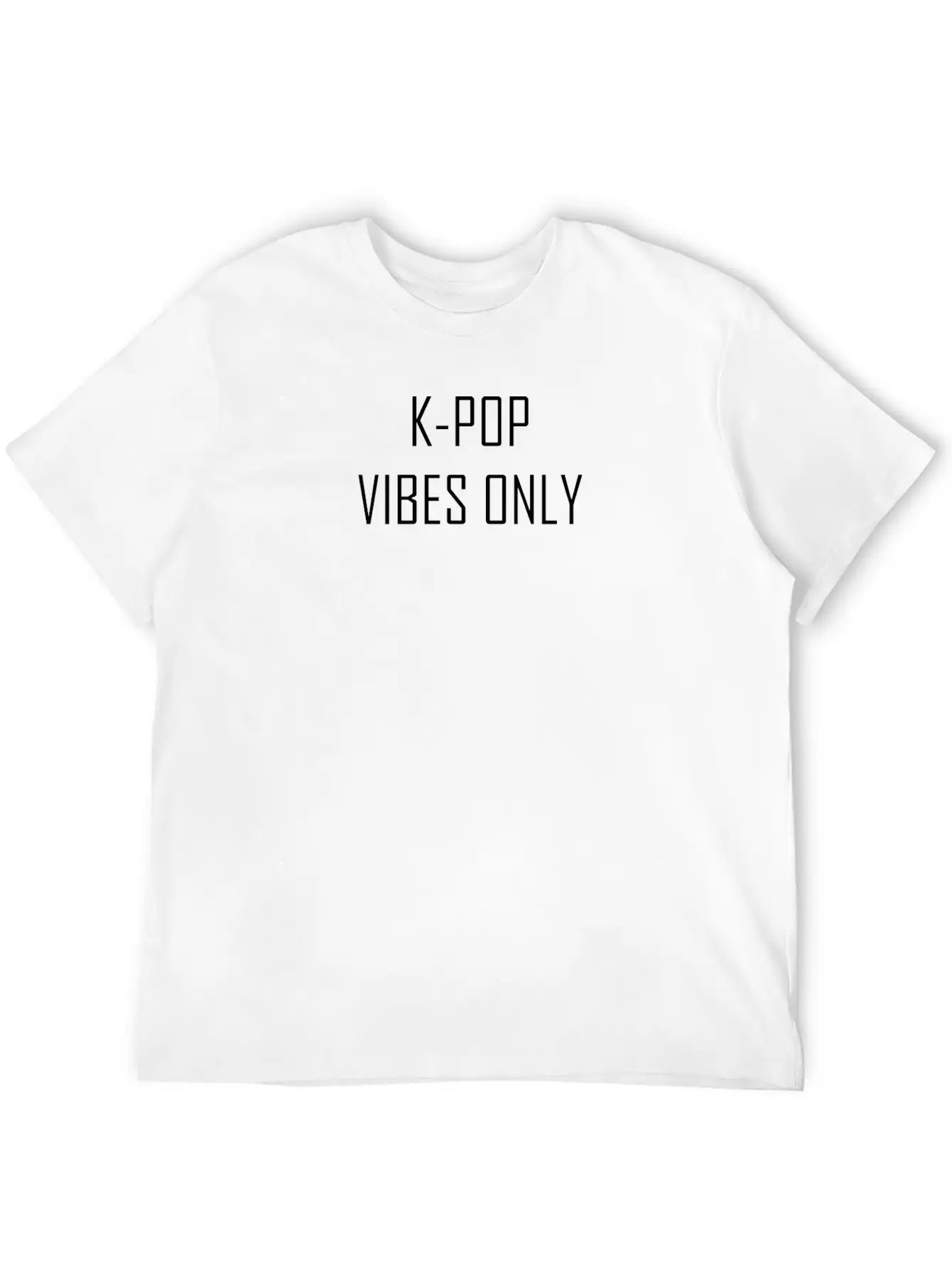 K POP VIBES ONLY Basic Graphic T-Shirt – Daily Comfort In Soft Cotton