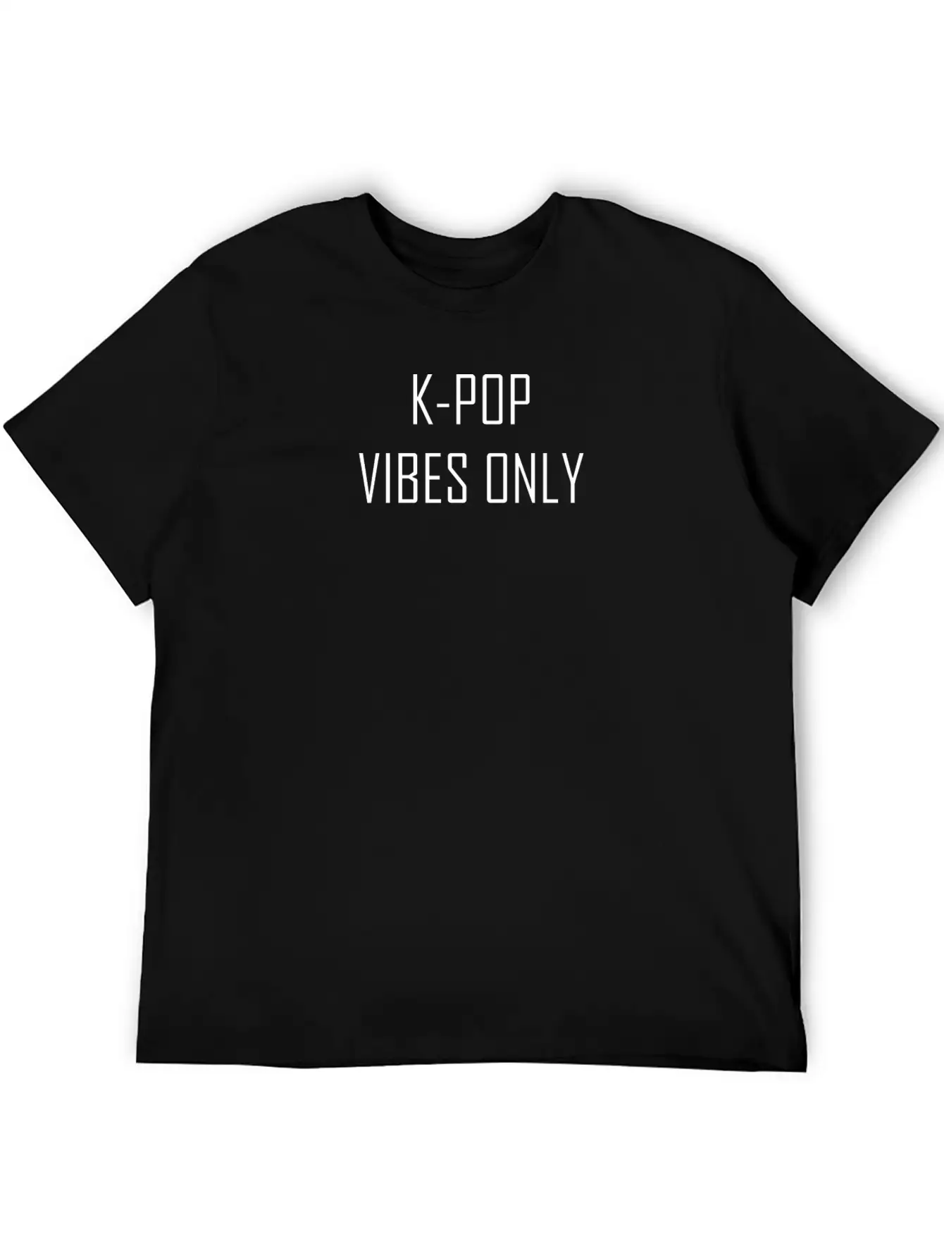 K POP VIBES ONLY Basic Graphic T-Shirt – Daily Comfort In Soft Cotton