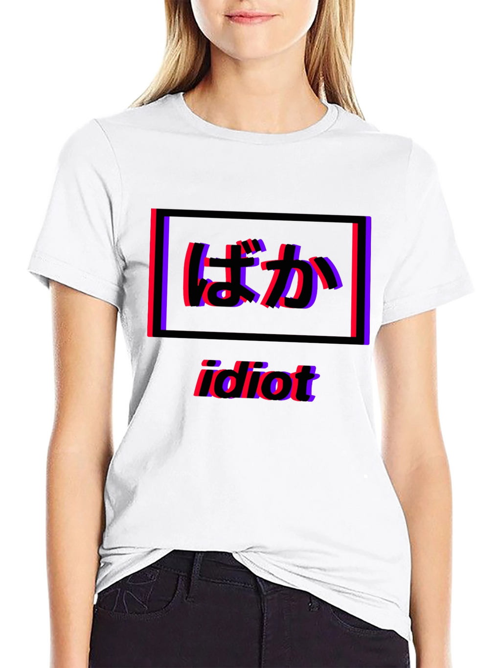 Vaporwave Idiot T-Shirt - Japanese Text Design