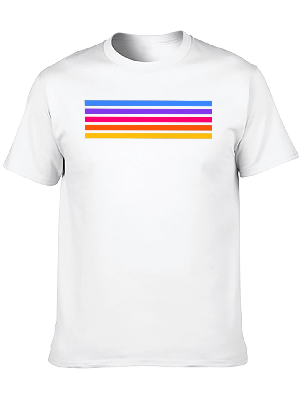 Retro Stripe Tee - Stylish Black T-Shirt
