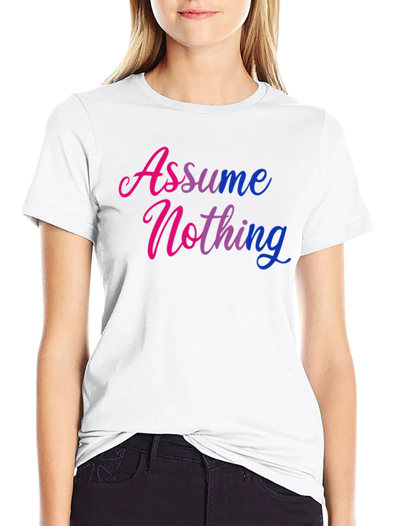 Assume Nothing Graphic Tee - Black