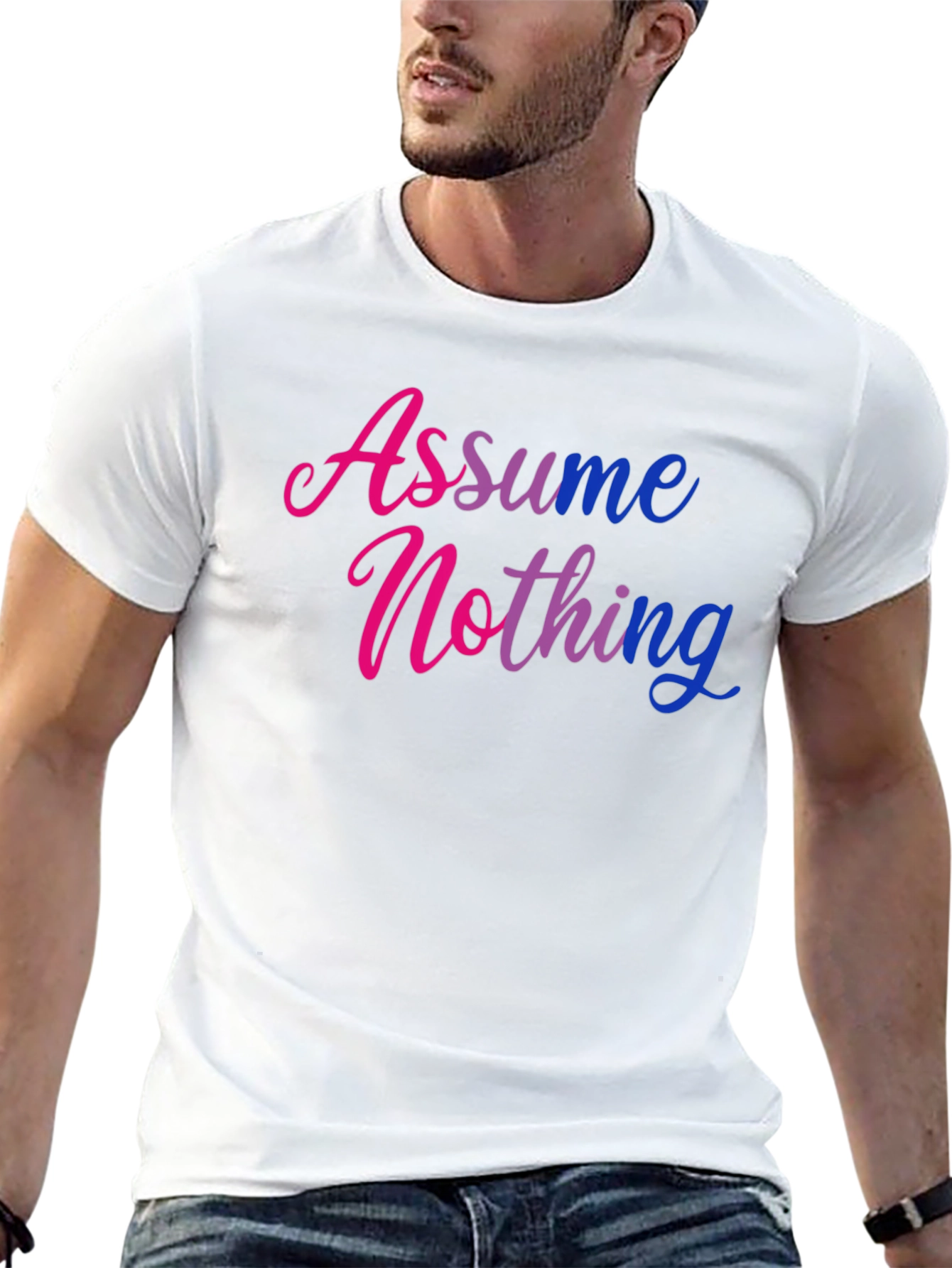 Assume Nothing Graphic Tee - Black