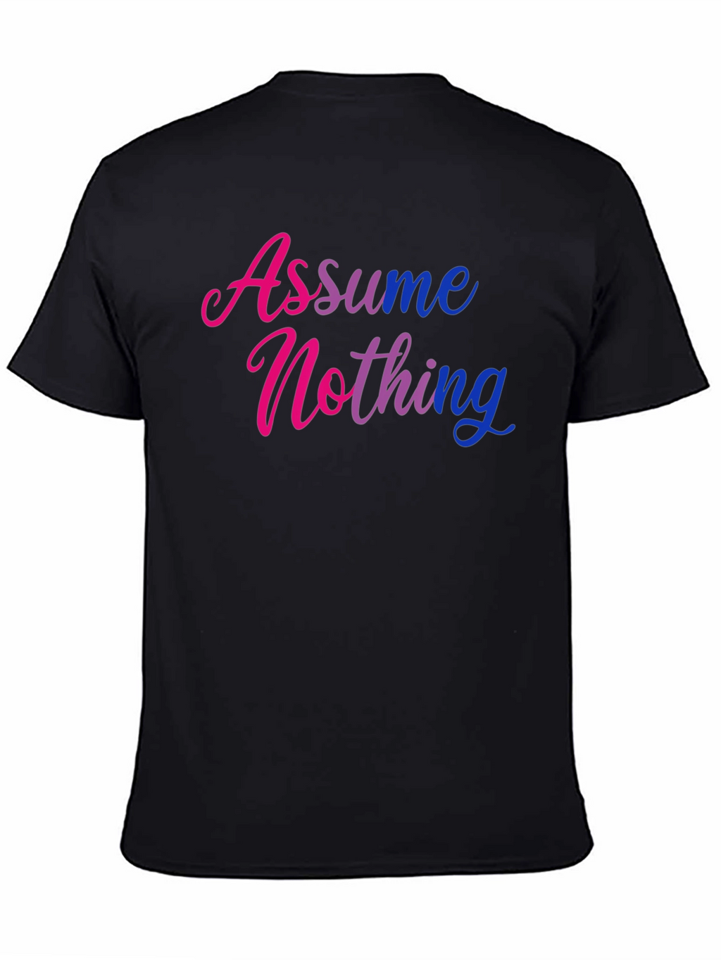 Assume Nothing Graphic Tee - Black