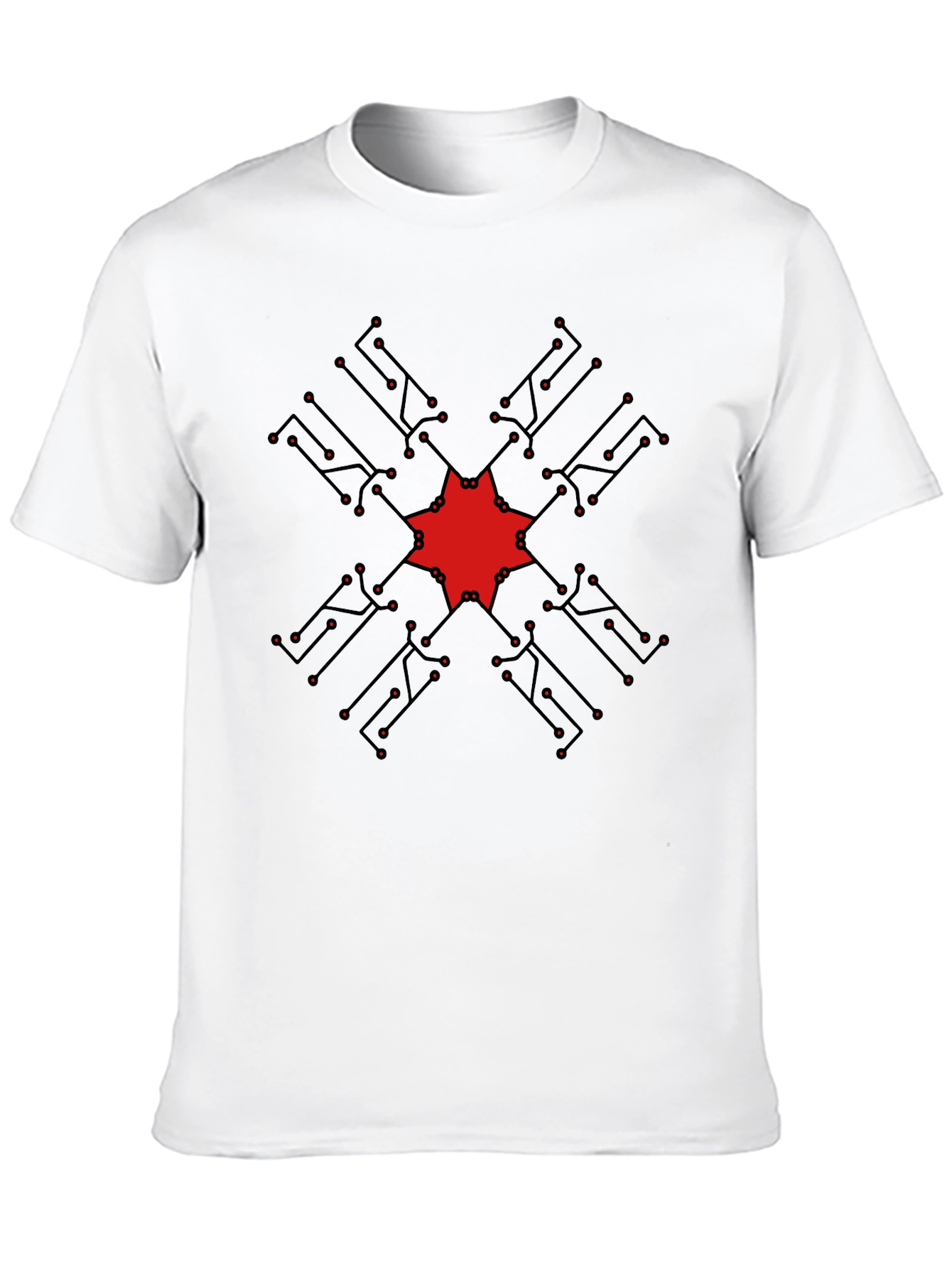 Geometric Circuit Design T-Shirt