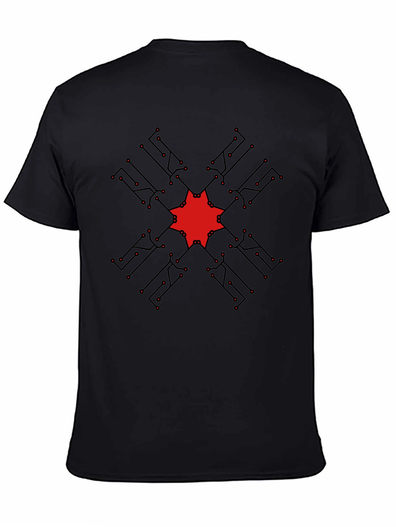 Geometric Circuit Design T-Shirt