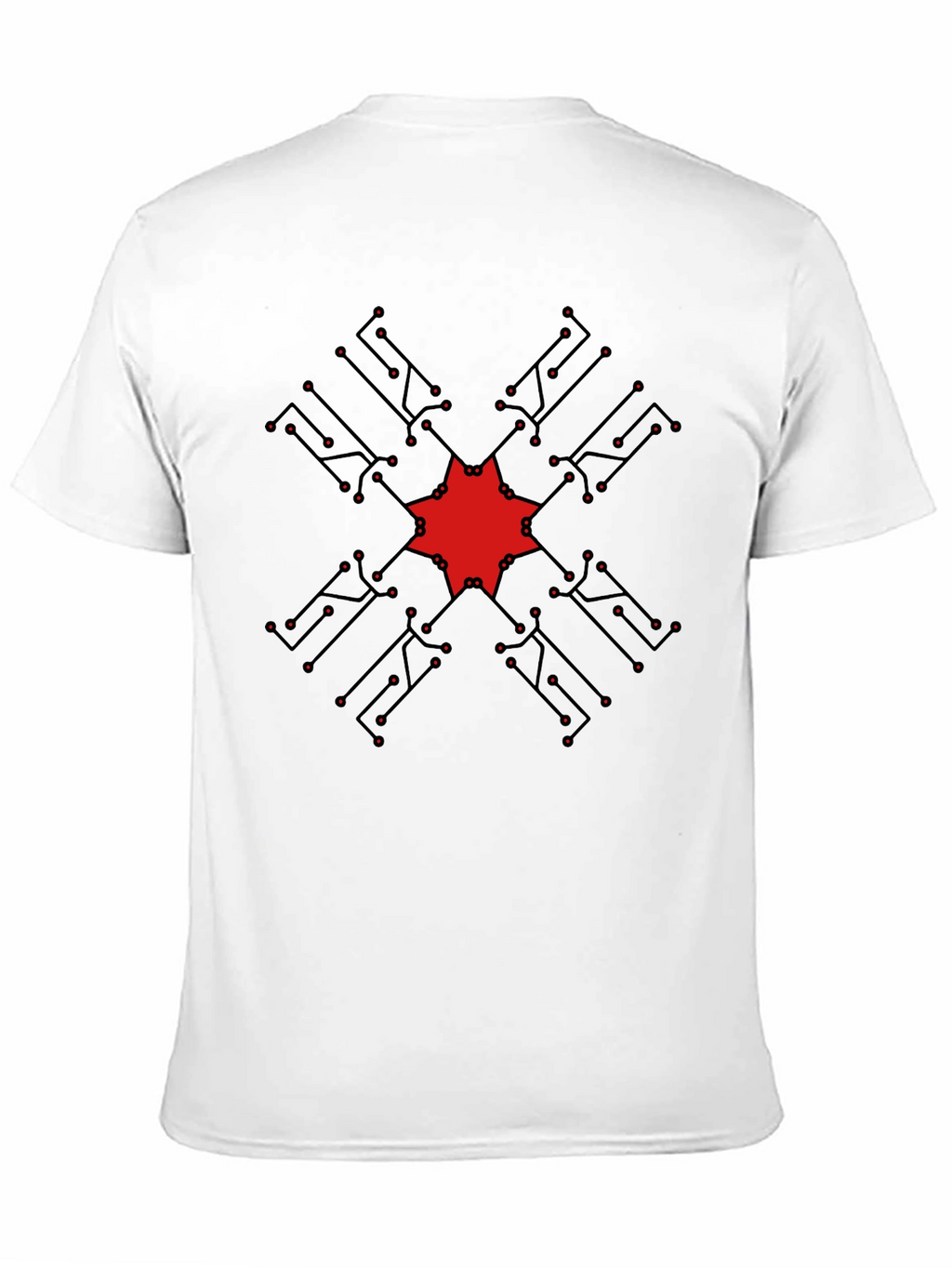 Geometric Circuit Design T-Shirt