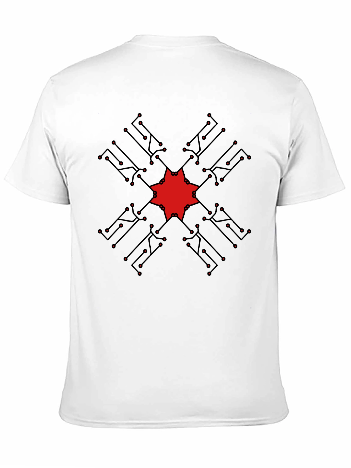Geometric Circuit Design T-Shirt