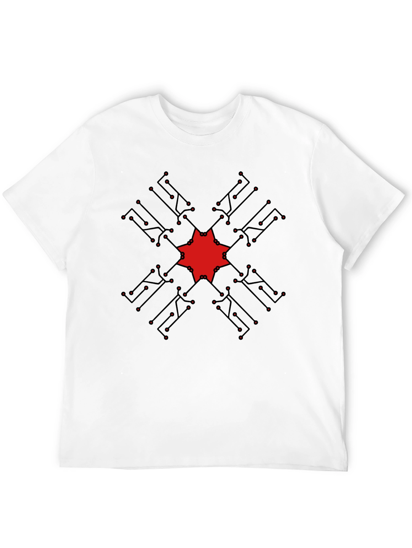 Geometric Circuit Design T-Shirt