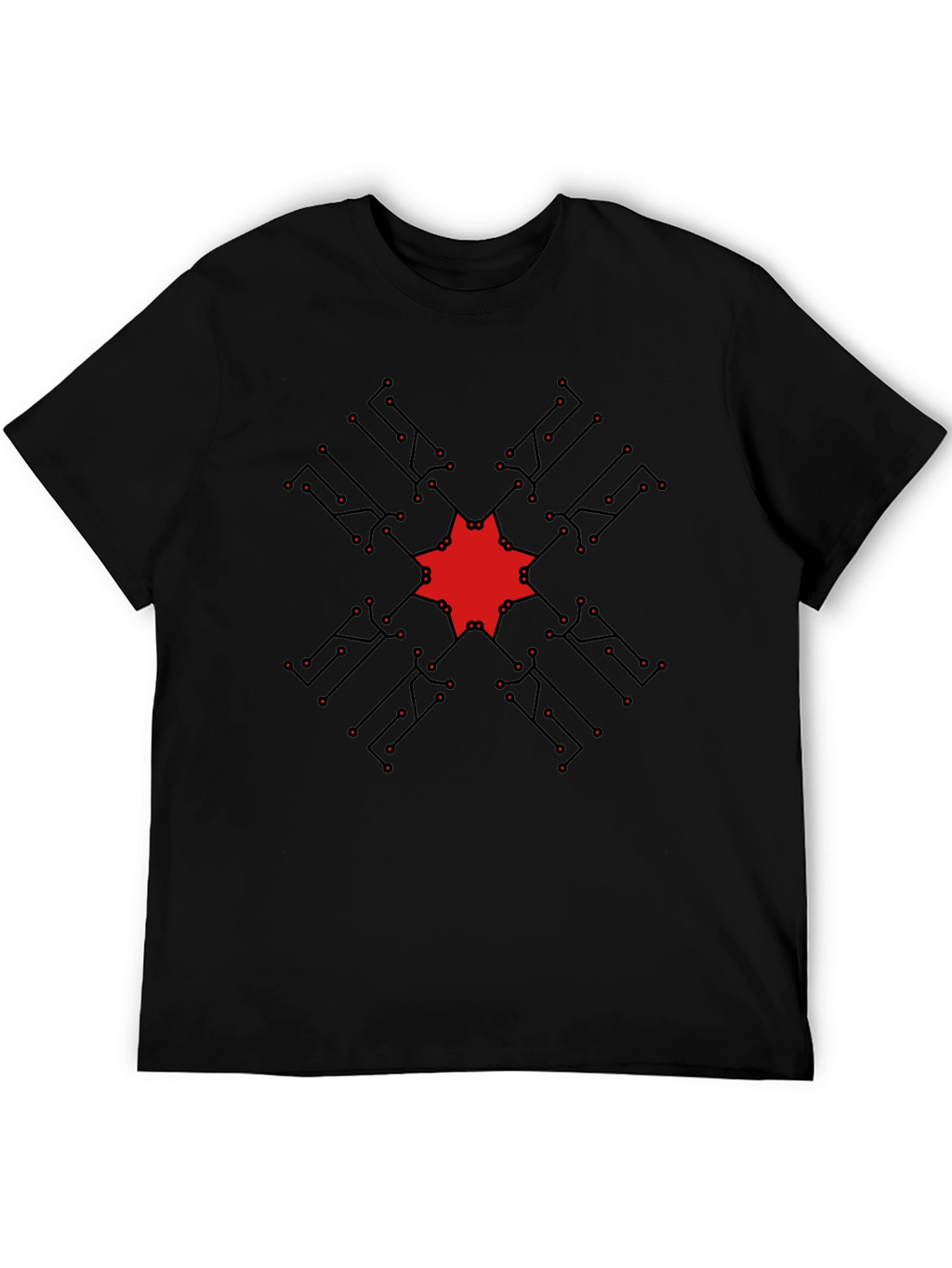 Geometric Circuit Design T-Shirt