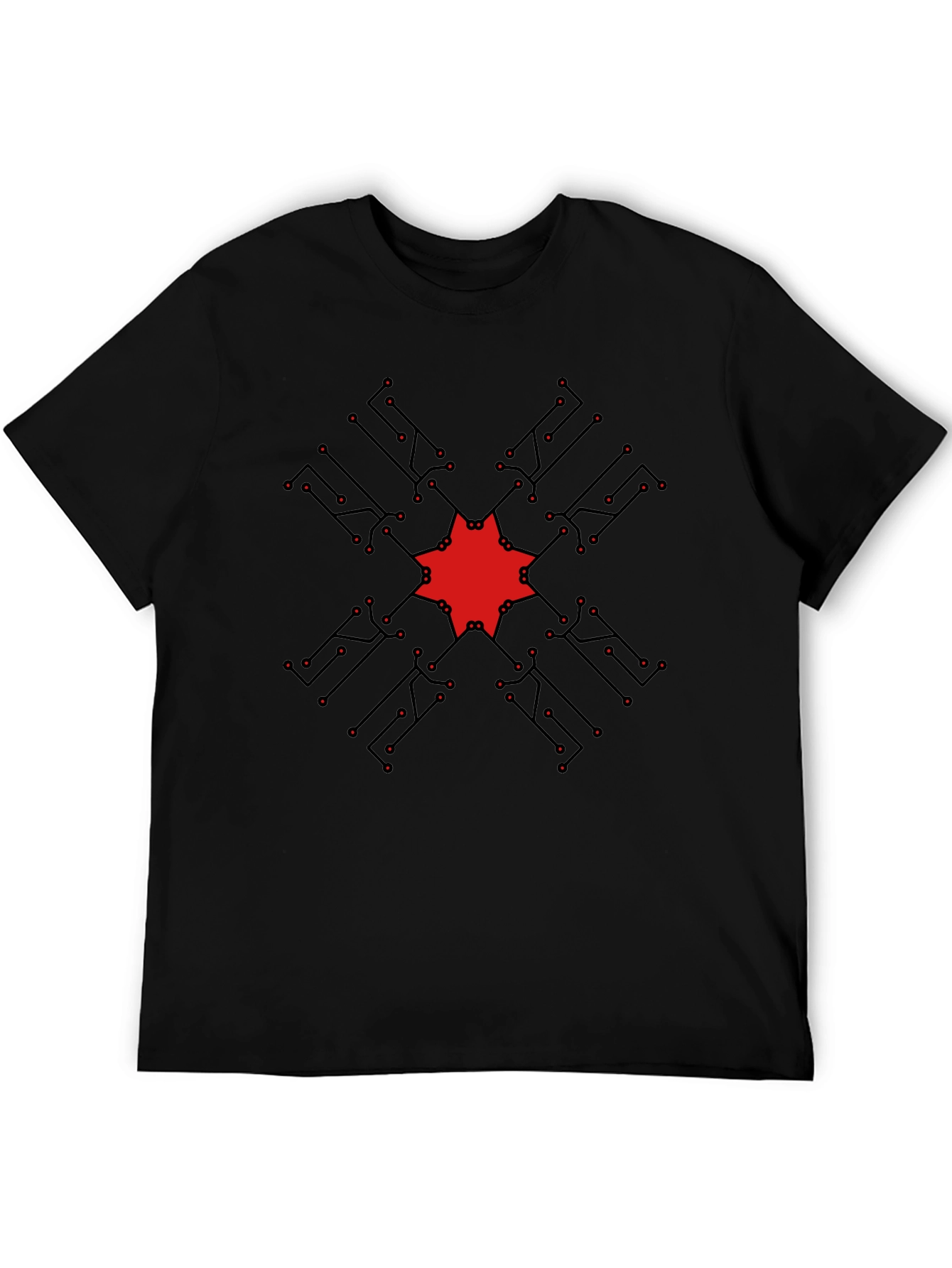 Geometric Circuit Design T-Shirt