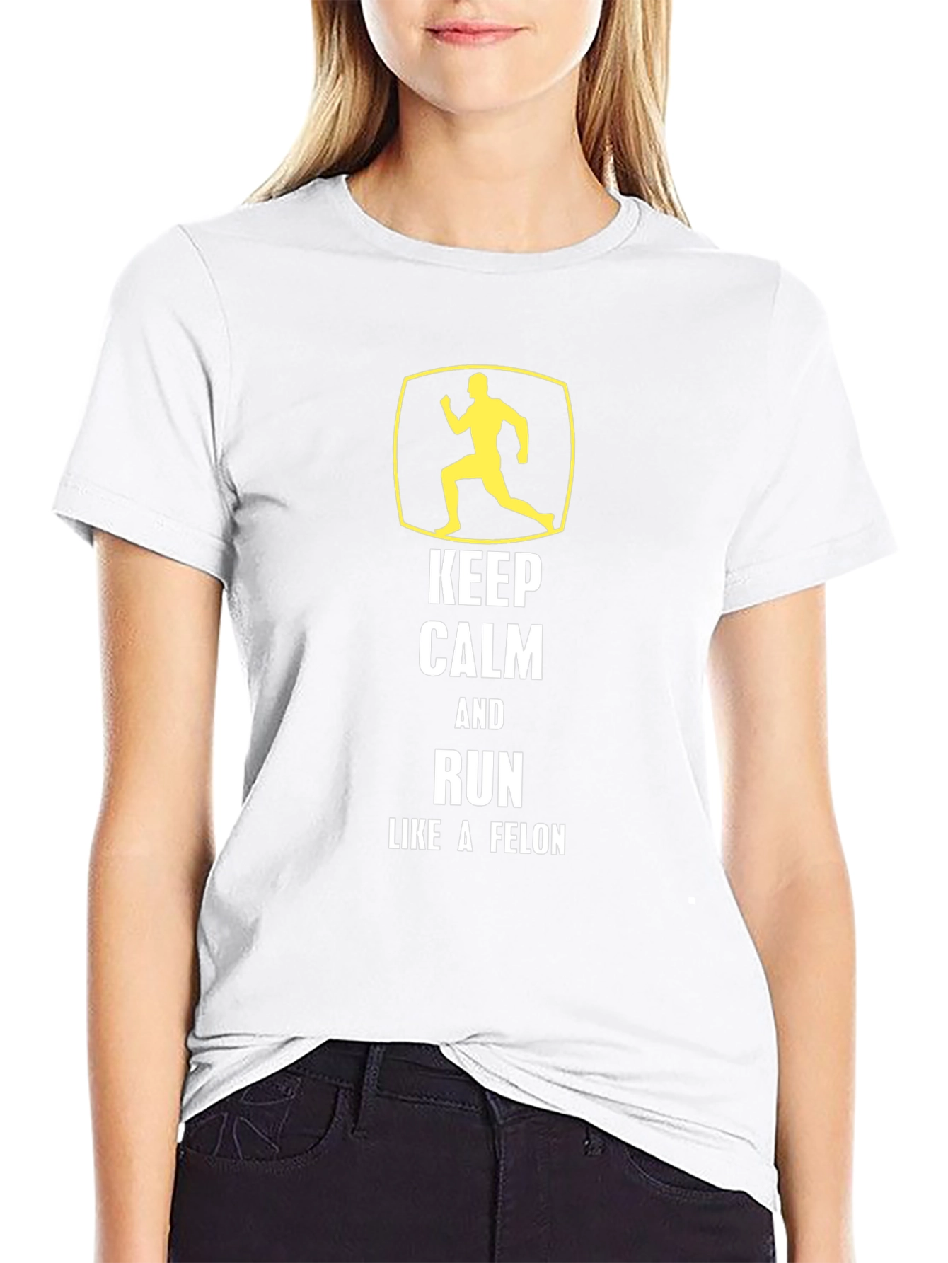 Keep Calm Run Like A Felon Graphic Tee
