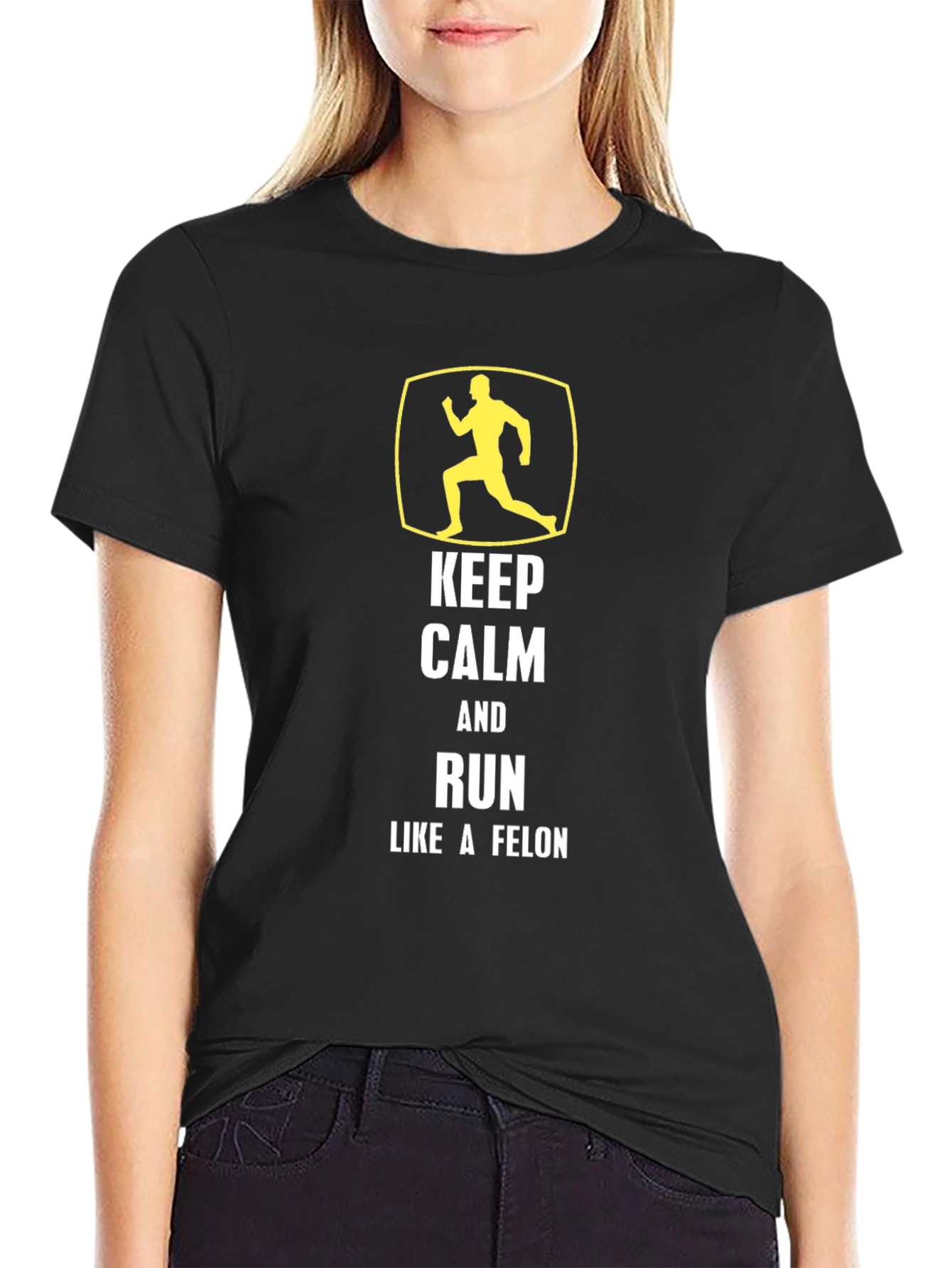 Keep Calm Run Like A Felon Graphic Tee