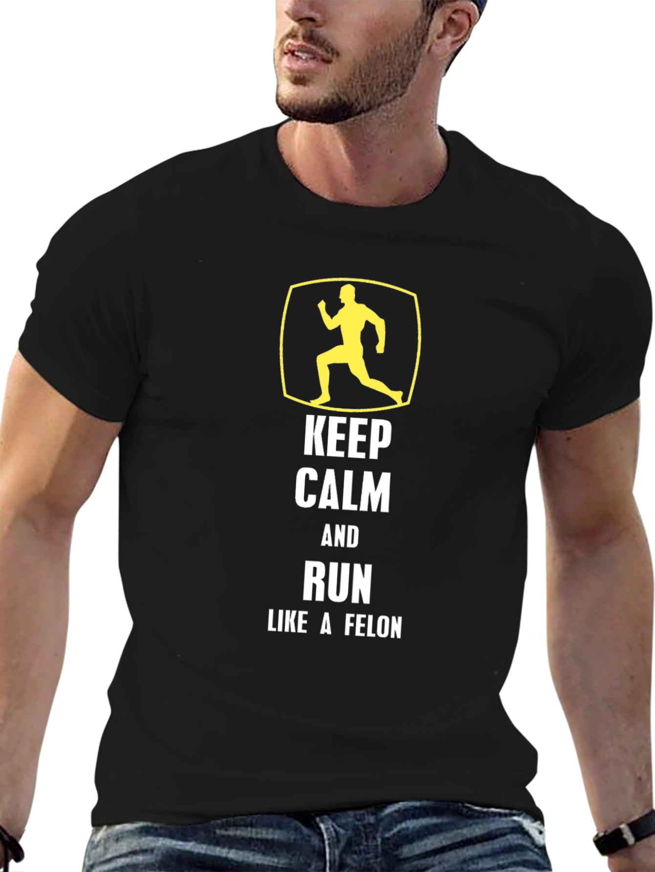 Keep Calm Run Like A Felon Graphic Tee